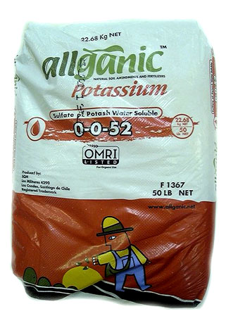Allganic 0-0-52 Soluble(50 Lb)<br>(Sulfate Of Potash) Fertilizer (FEA-0052                 )