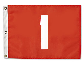 Nylon Flag Red/Wht 10-18 W/T-L