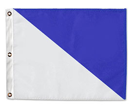 # Nylon Semaphore Blue & White<br>W/Y-L Flag