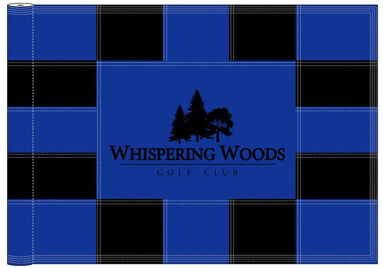 Whispering Woods T-L Flag(Blu)<br> #22620tp/21011 - Blue W/Black
