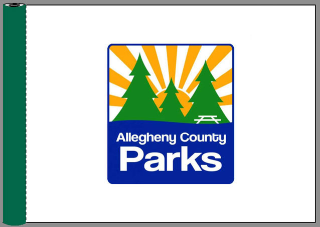 Alleg.County( No Nos.)Flag-Wht<br> #22730t/21031- W/3 Color Logo