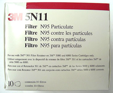 3m Replacement Filter 10/Box  <br>For Dual Cartridge Resirator