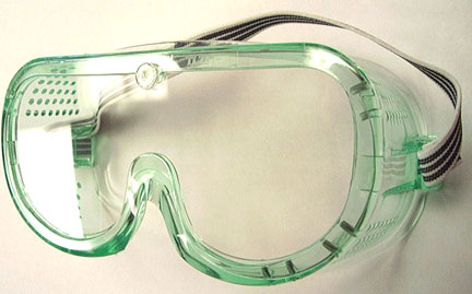 Vented Clear Safety Goggles