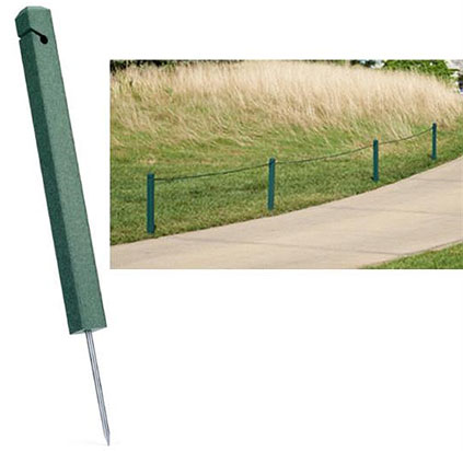 P.A. Rope Stakes 24" Green    <br> ( 25/Box )