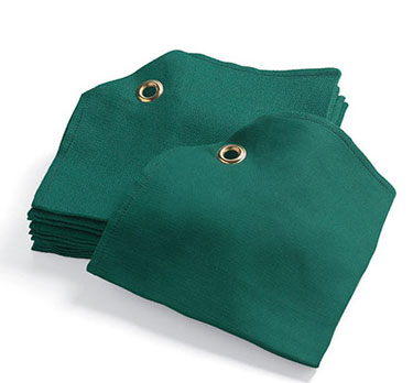 P.A. Cotton Tee Towels (Green)<br> W/Corner Grommet ( 12/Pack )